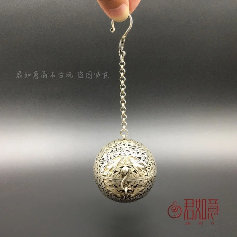 

Antique Copper Incense Ball Hollow Mini Home Incense Ball Backflow Incense Burner Sachet Ball Pendant Tea Ceremony Zen Ornament