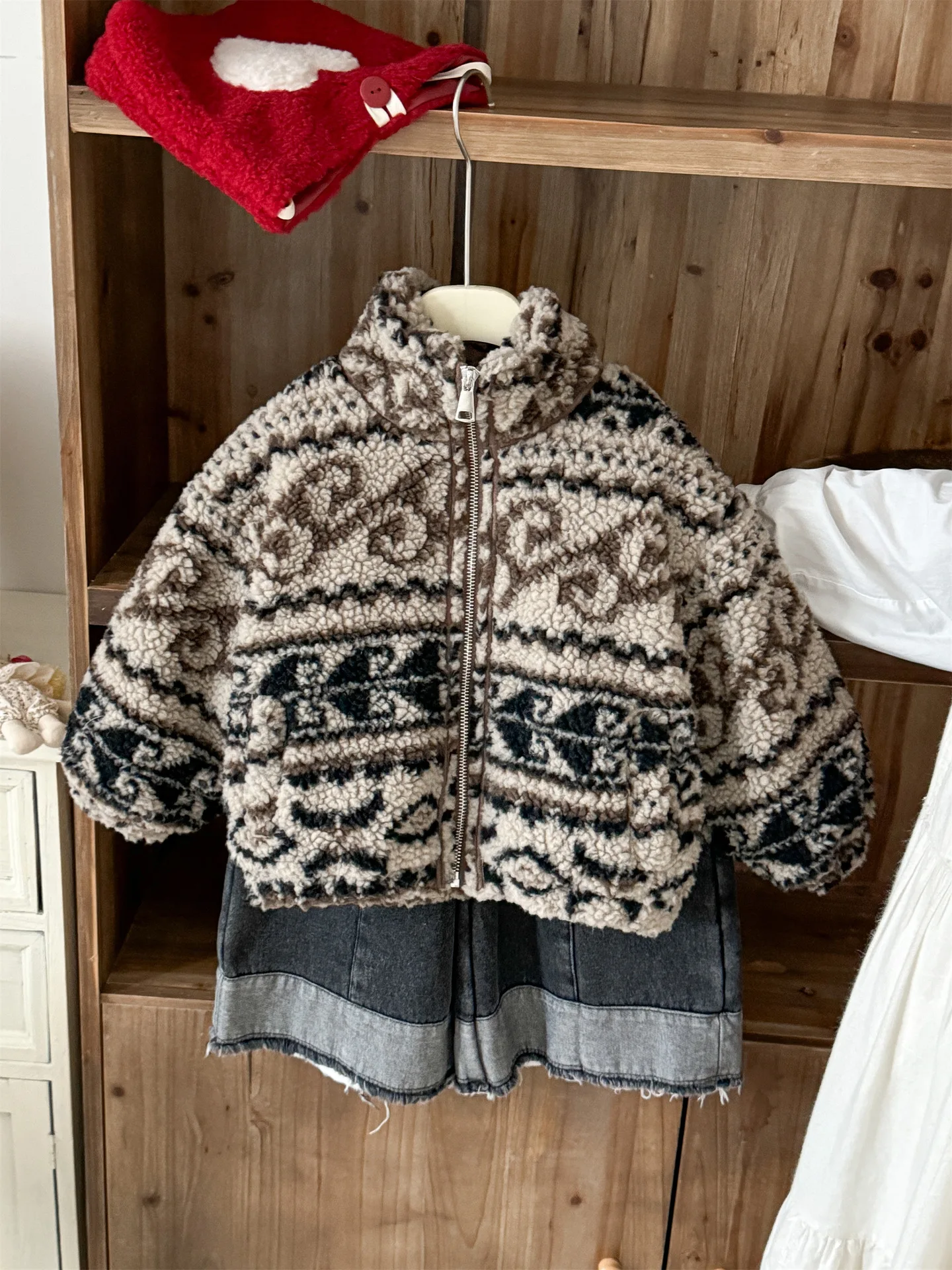 2026 New Winter Children Thicken Warm Coats Fleece Lining Korean Style Unisex Kids Chic Outerwear