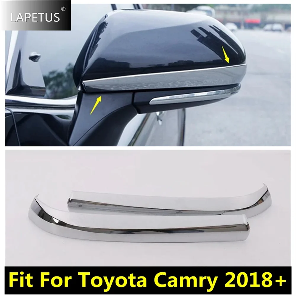 

Car Outer Door Rearview Mirror Anti-rub Rubbing Strip Cover Trim For Toyota Camry 2018 - 2022 Chrome Exterior Refit Accessories