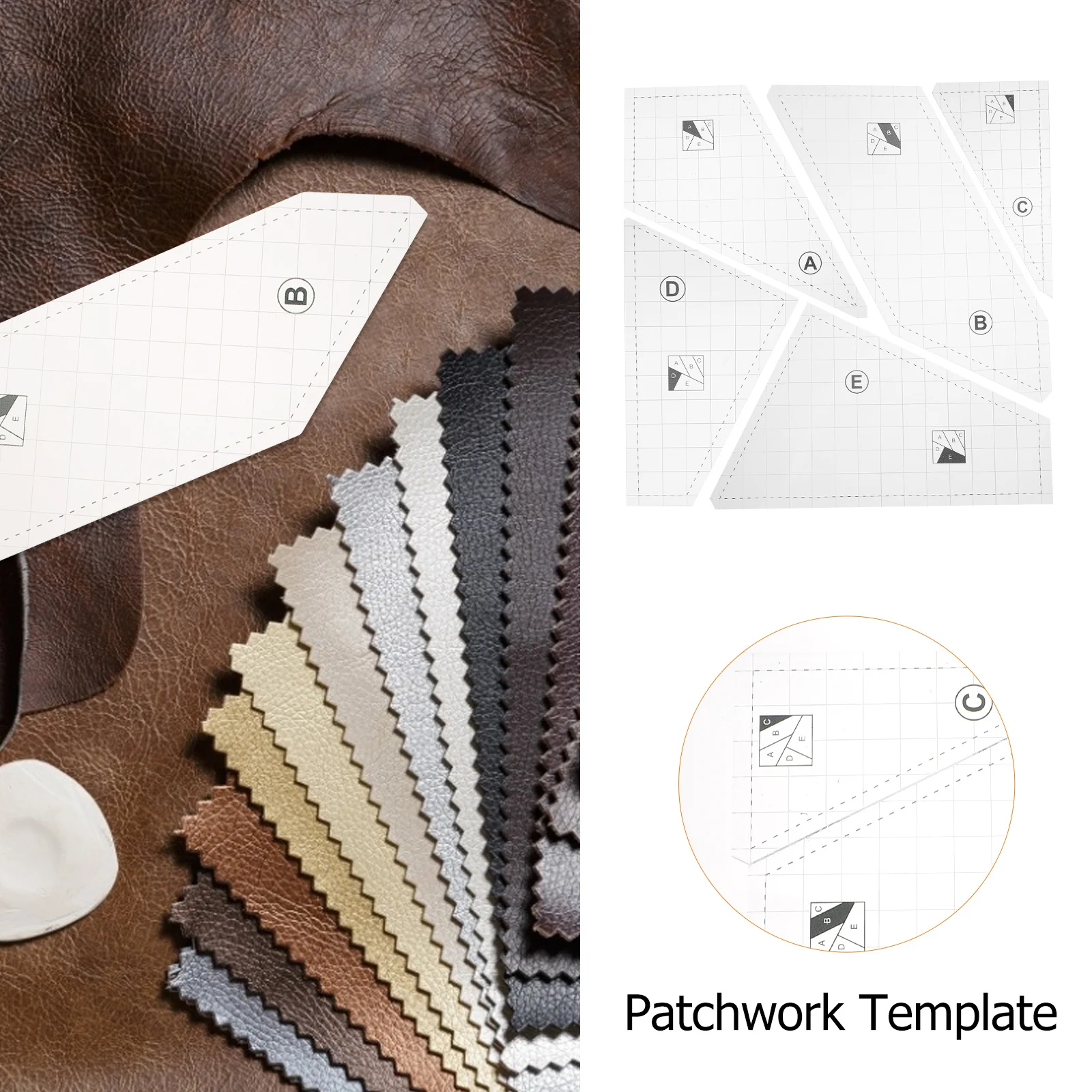 1 conjunto de régua de costura diy, material acrílico de alta qualidade, desempenho estável, longo tempo de serviço, ótimo para costura e bordado