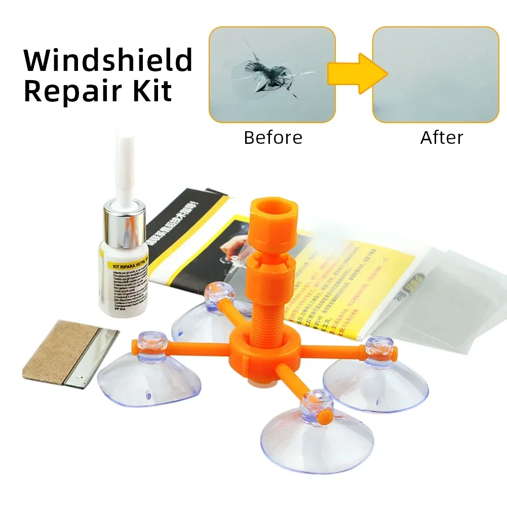 Auto Window Screen Polishing Repair Tools Car Cracked Windscreen Quick Fix Tools Car Windshield Repair Kit Resin Sealer DIY