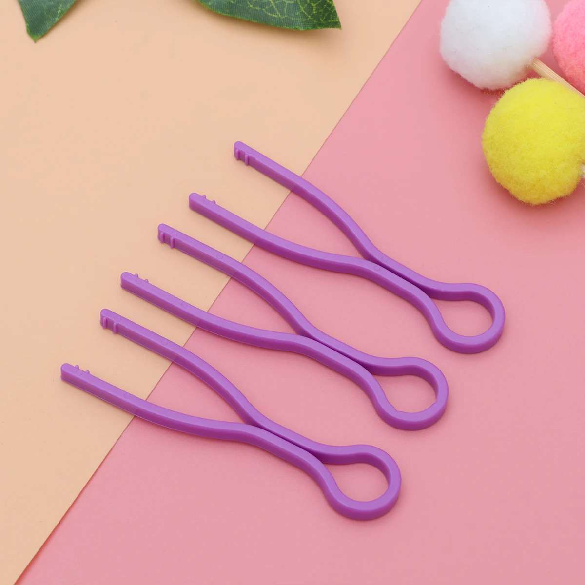 30 قطعة من مشابك بكرة بلاستيكية أرجوانية، مشبك ملفوف ثابت لملحقات ماكينة الخياطة، يمنع الكسر #3