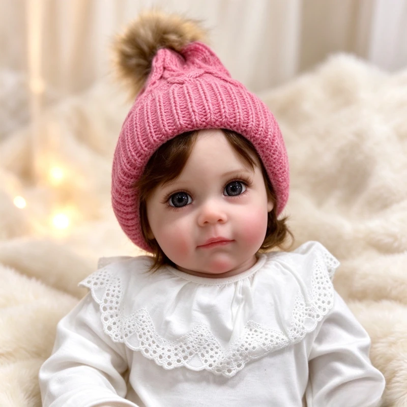 55cm Handmade Maggi Soft Touch Cloth Body Toddler Girl Dolls with Hand Rooted Hair