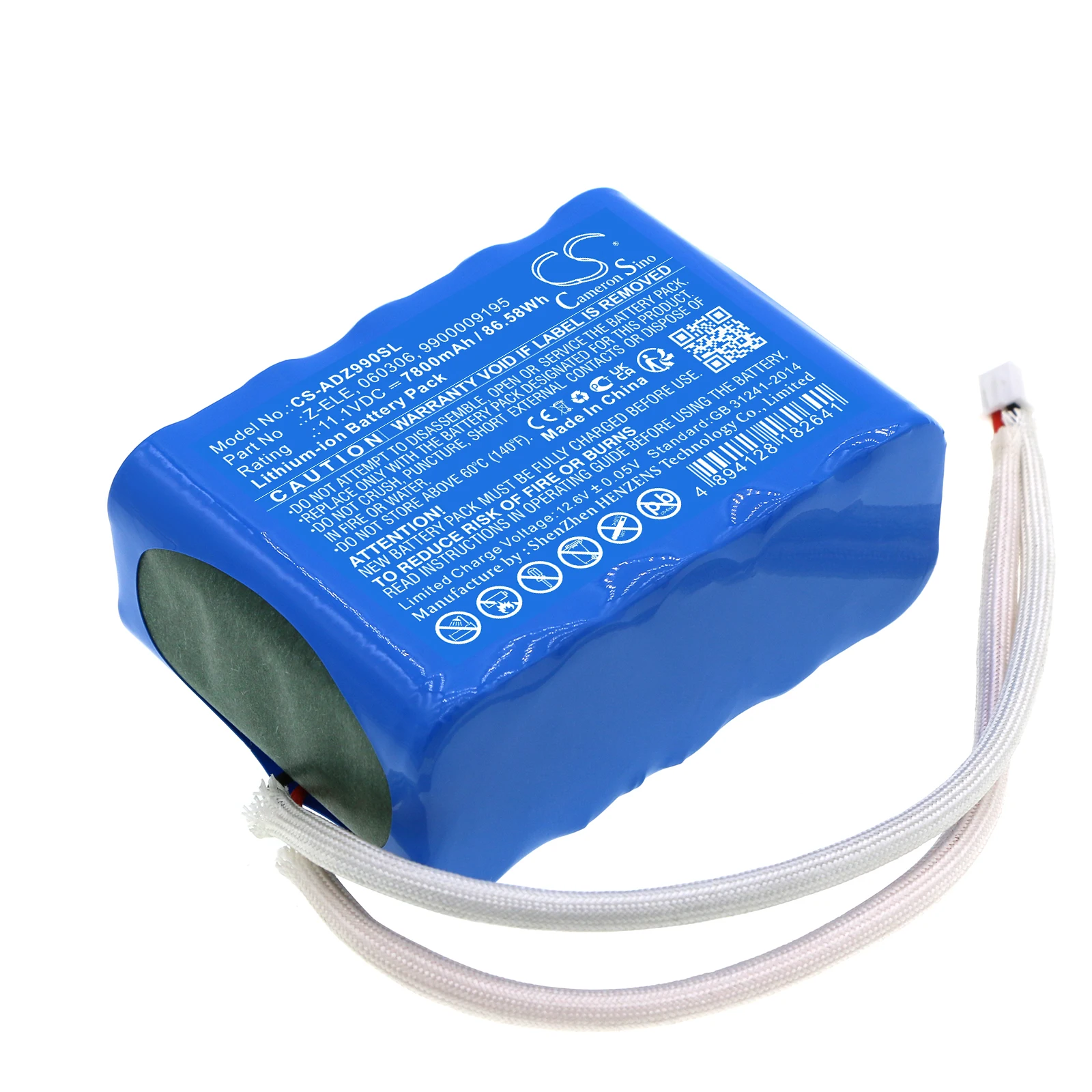 Cameron Sino 11.1V 7800mAh Lighting & Studio Battery Z-ELE, 060306, 9900009195 for American DJ Element +TOOL