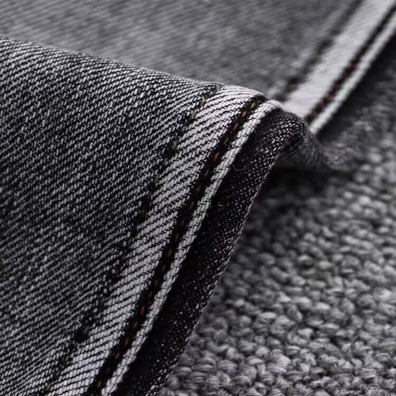 Fashion Designer Men Jeans High Quality Retro Washed Gray Stretch Slim Ripped Jeans Men Embroidery Designer Vintage Denim Pants