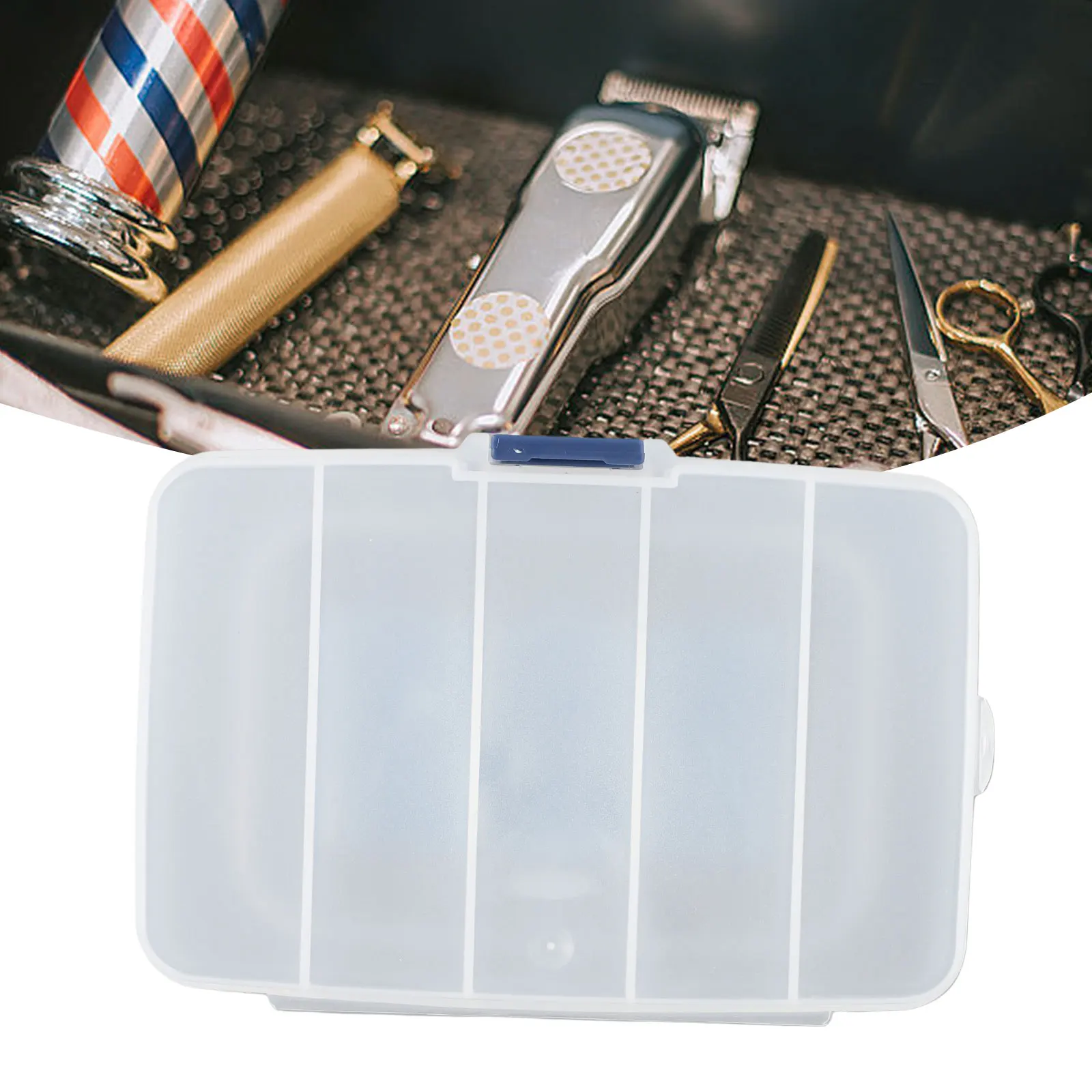 1PC Plastic Tool Screws IC Storage Box 14.3*9*3.5 Cm Craft Organizer Small Part Container Case 5-Grid Transparent Tool Box