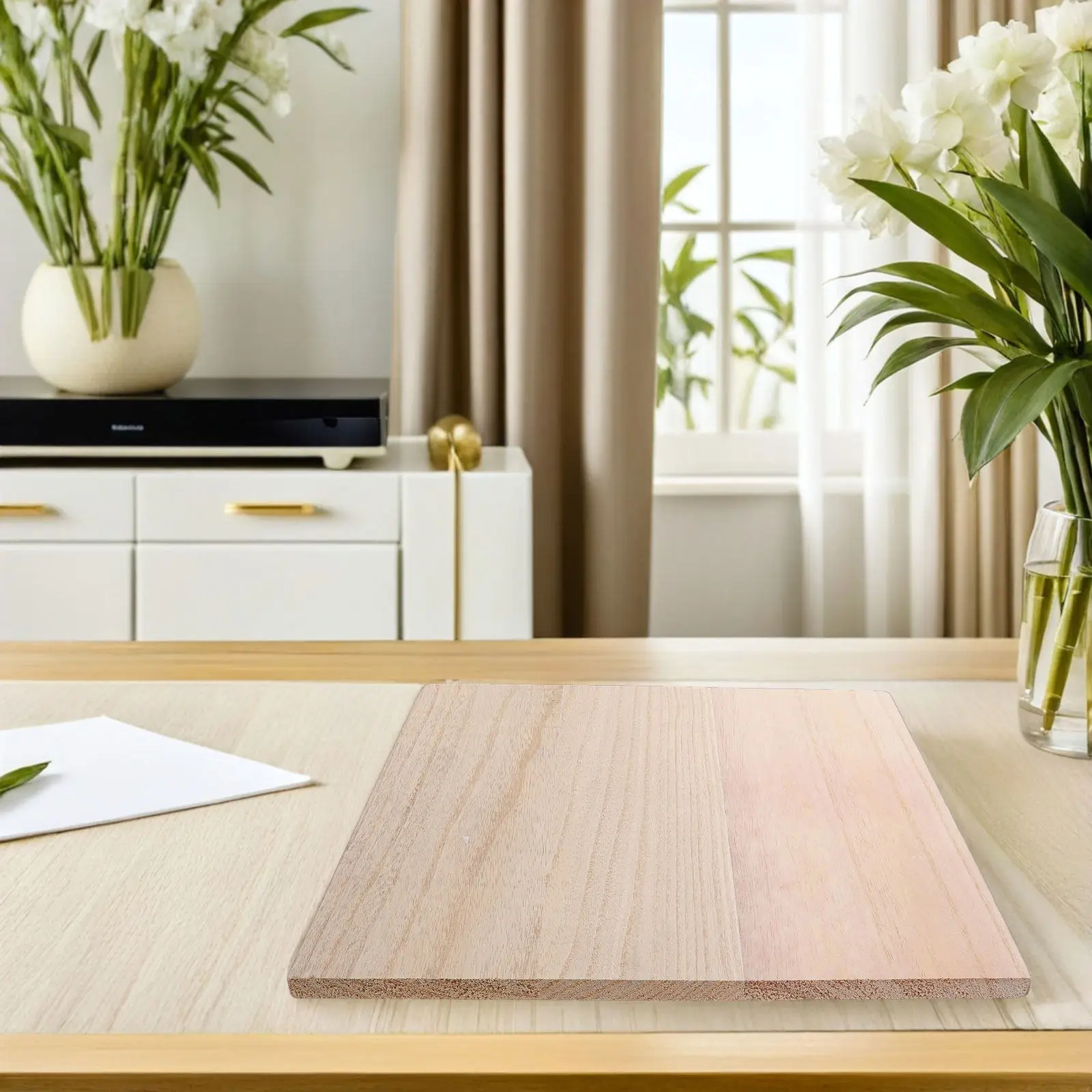 Unfinished Wooden Shelf Board 11.8 Inch Square Thick Hardwood Plank for Wall Shelf Floating Shelves Bookcase Pantry Shelves