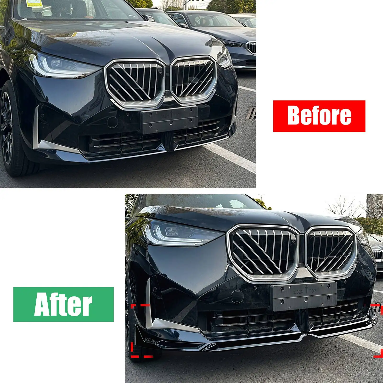 

Передний сплиттер-спойлер для бампера, накладка на бампер, комплект для внешнего тюнинга автомобиля ﻿ Для BMW X3 G45 M Sport 2025+