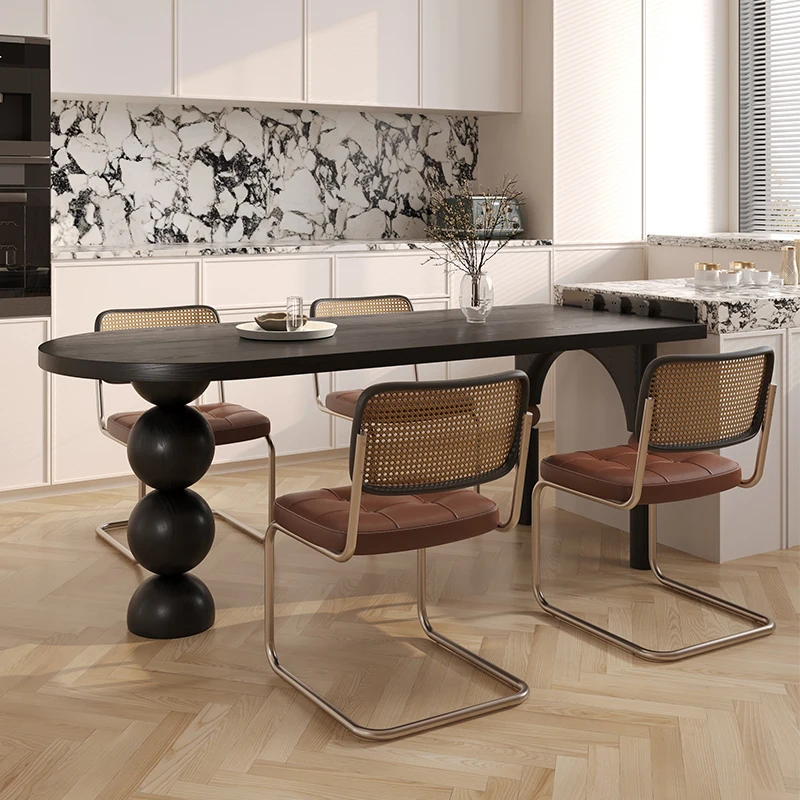 

Solid wood dining table oval