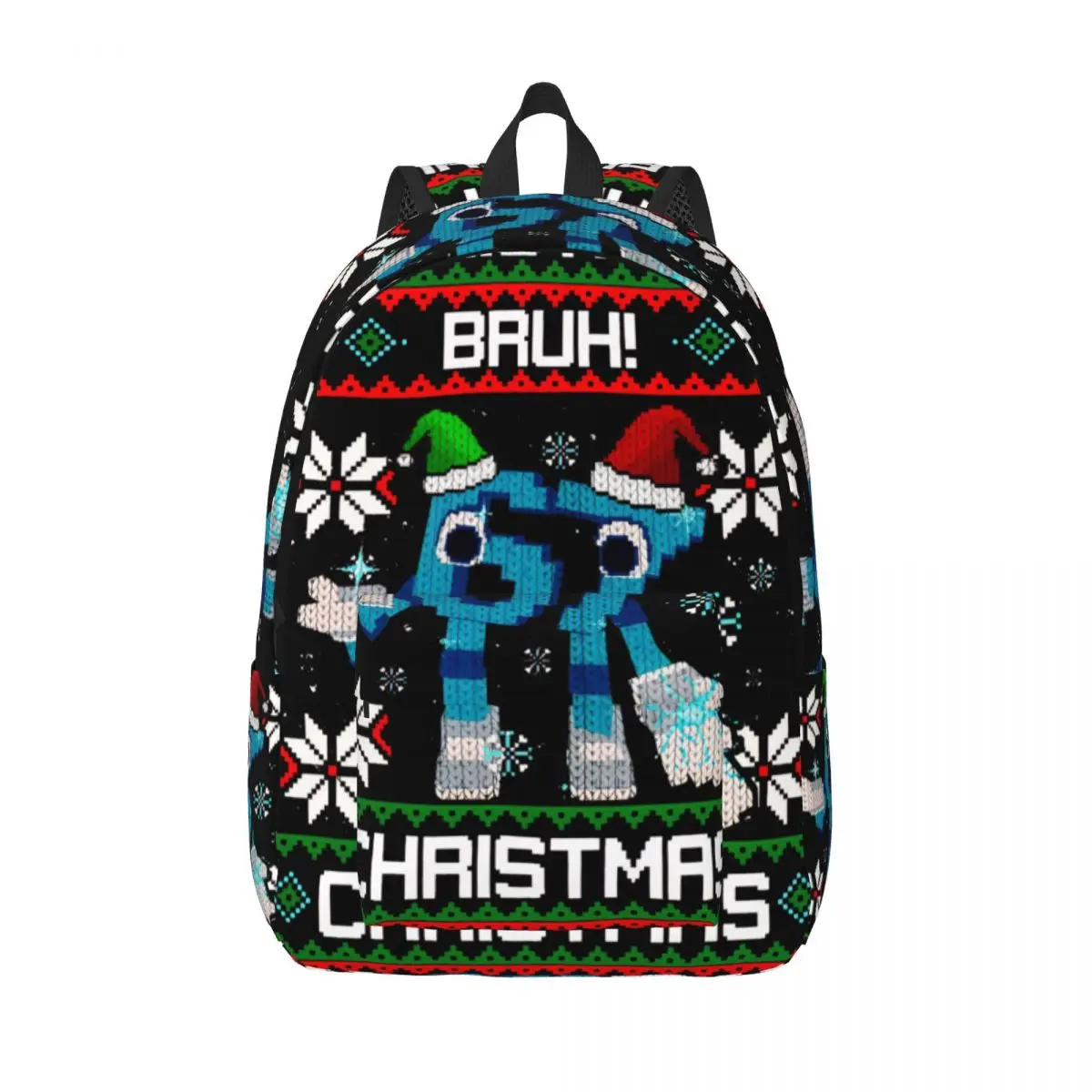 Christmas Bruh 67 Six Seven 6 7 Italian Brainrot Backpack for Men Women Fashion Student Hiking Travel Daypack Laptop Canvas Bags