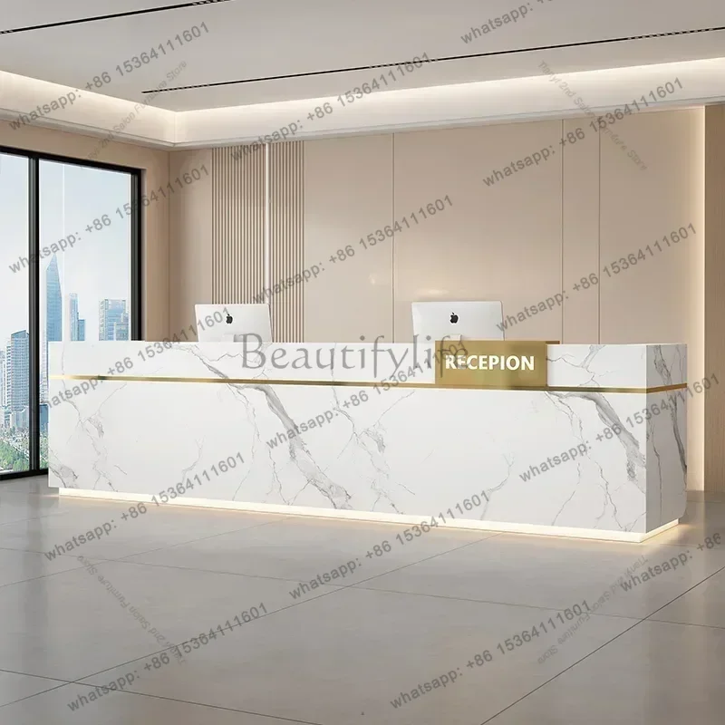LSItalian Style Beauty Salon Reception Desks Simplicity High-end Reception Desks Clothing Store Office Furniture Receptionen FYR