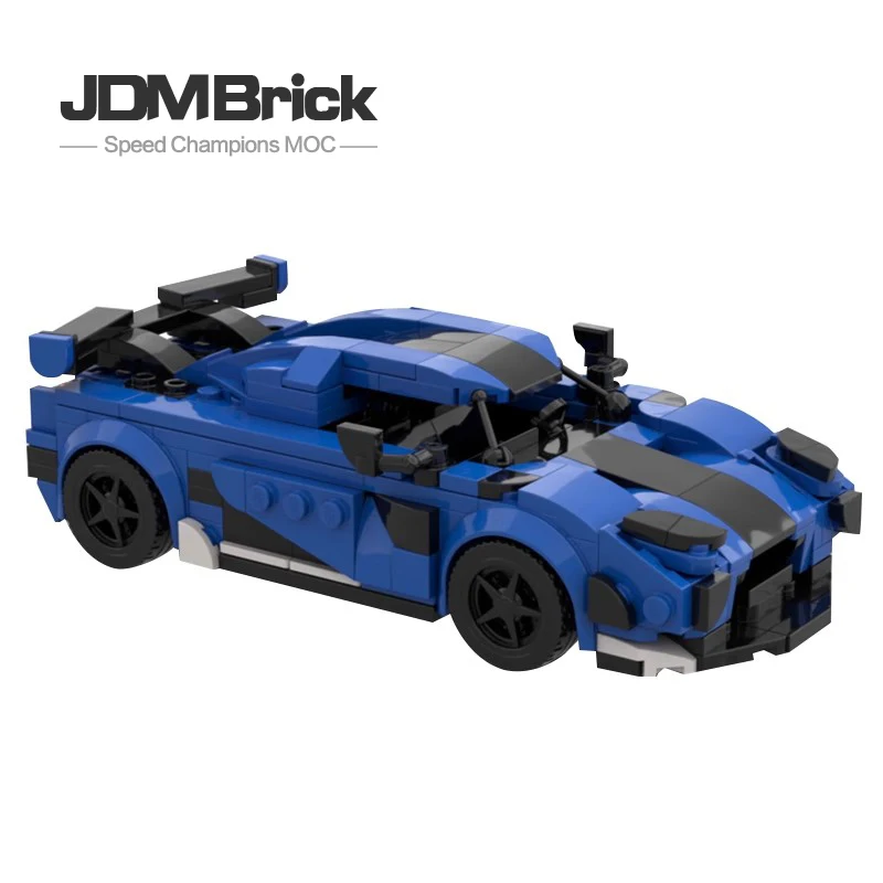 MOC-78218 brick building block set puzzle construction assembly toy car model dark blue cool speed sports car supercar gift