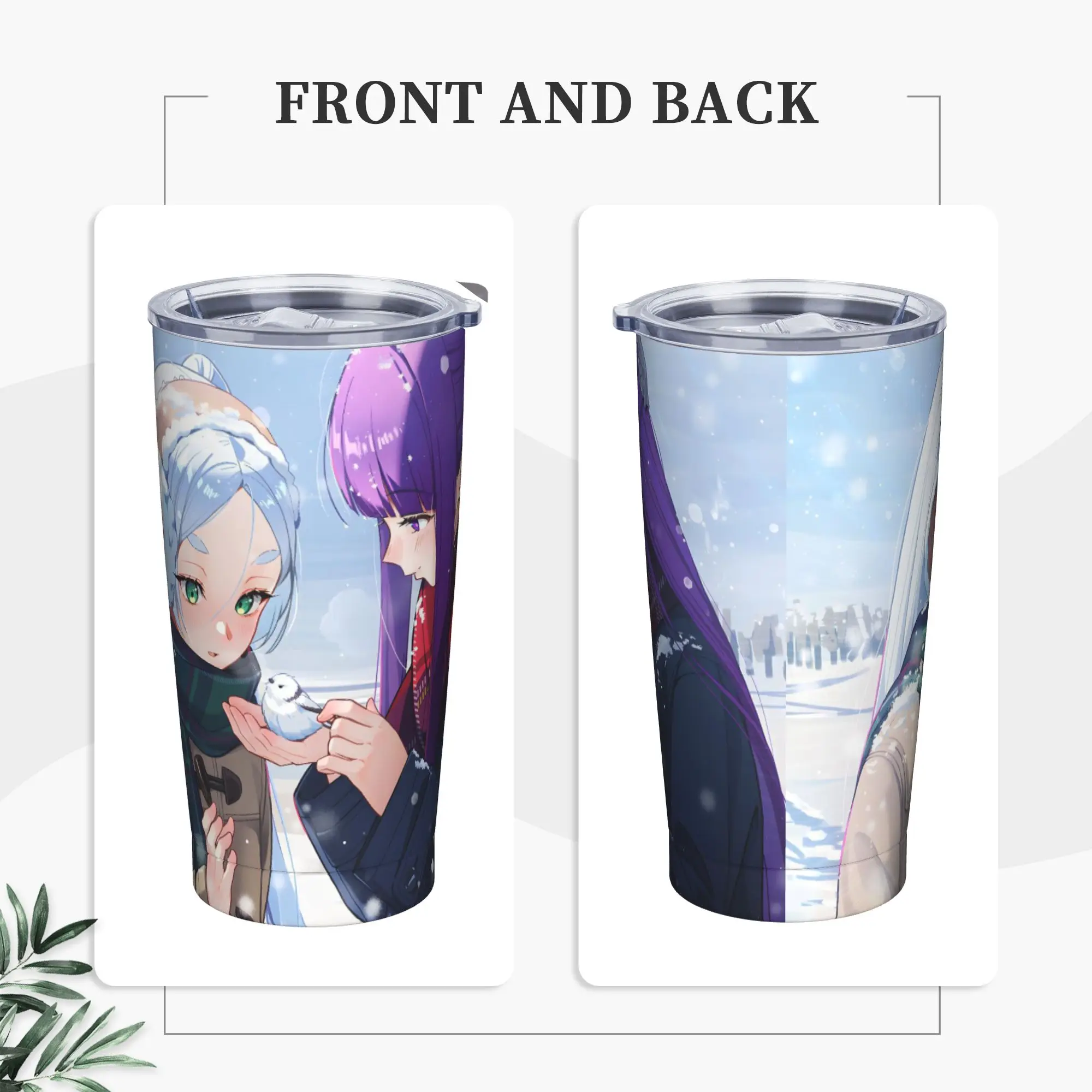 Frierens Beyond Journey's End Anime Tumbler Vacuum Insulated  Thermal Cup Vacuum Flask Double Wall Mugs Water Bottle