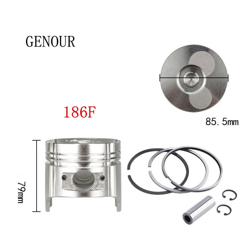 Piston Full Set W/ RING PIN CLIP For KAMA KIPOR 170F 178F 186F 190F 192F Air Cooled 2KW 3KW 5KW 6KW DIESEL Generator Spare Parts