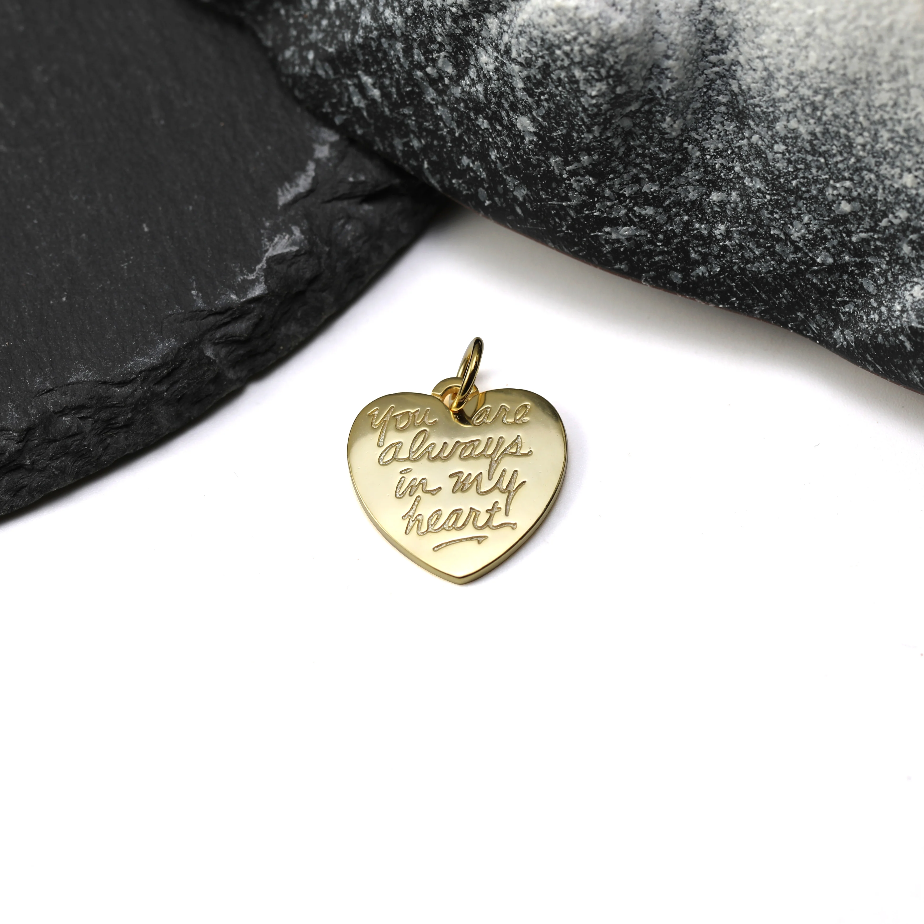 

DJ085G genuine 925 sterling silver exquisite "You have always been in my heart" DIY pendant silver jewelry accessory