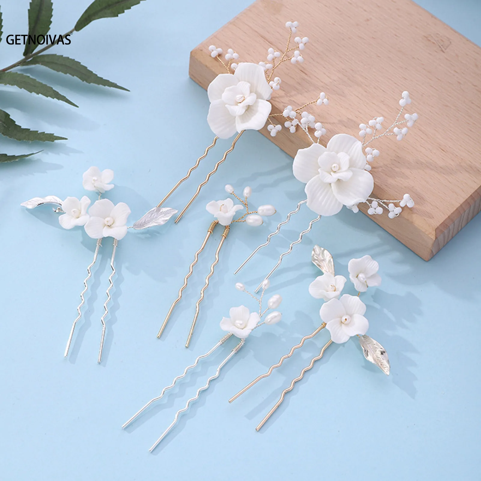Bridal U-Shaped Metal Pin para Mulheres, presilha Clip, Pérola Hairpins, Acessórios para Cabelo, Cabelo Comb, Penteado do casamento, Penteado Design Tool, 3pcs