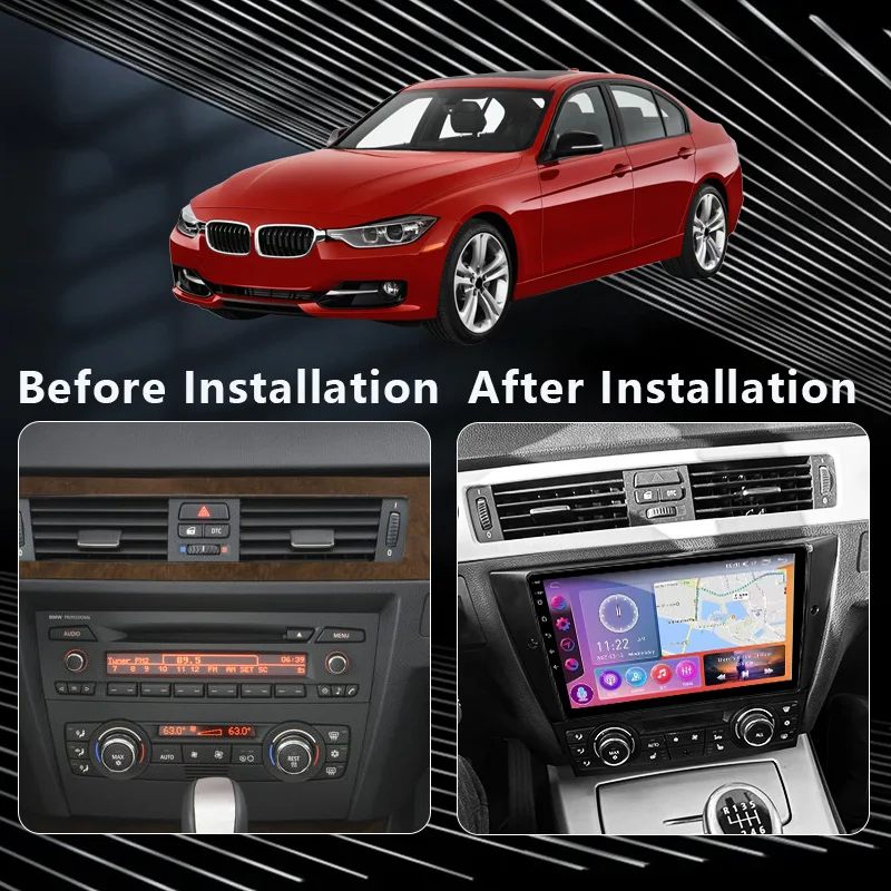 QSZN For BMW 3-Series E46 M3 318/320/325/330/335 2K QLED Android 13 Car Radio Multimedia Video Player GPS AI Voice CarPlay 4G