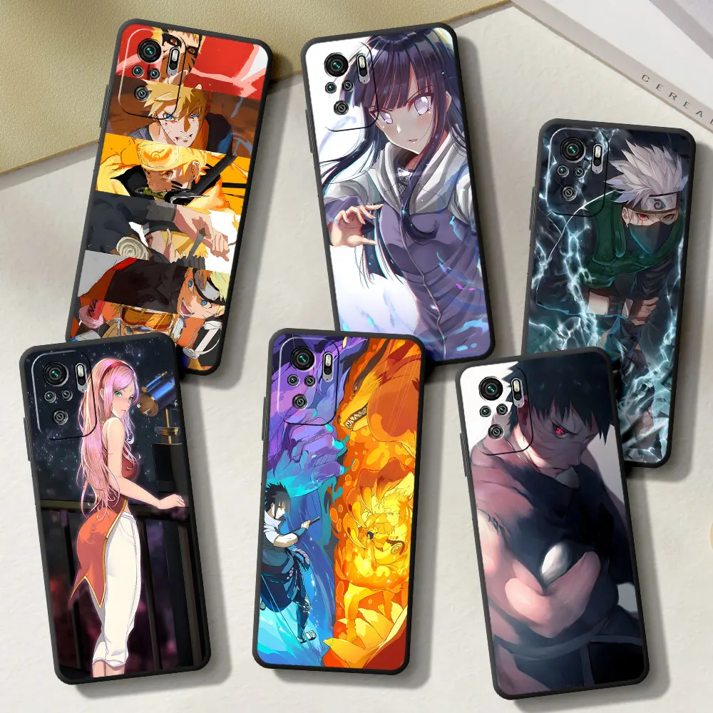 Funda de Naruto Hatake Kakashi para Xiaomi Redmi Note 12 11 10S 11E 13 Pro Plus 10 8 9 9S 7 11S 11T 12S 8T TPU cubierta de teléfono suave negra