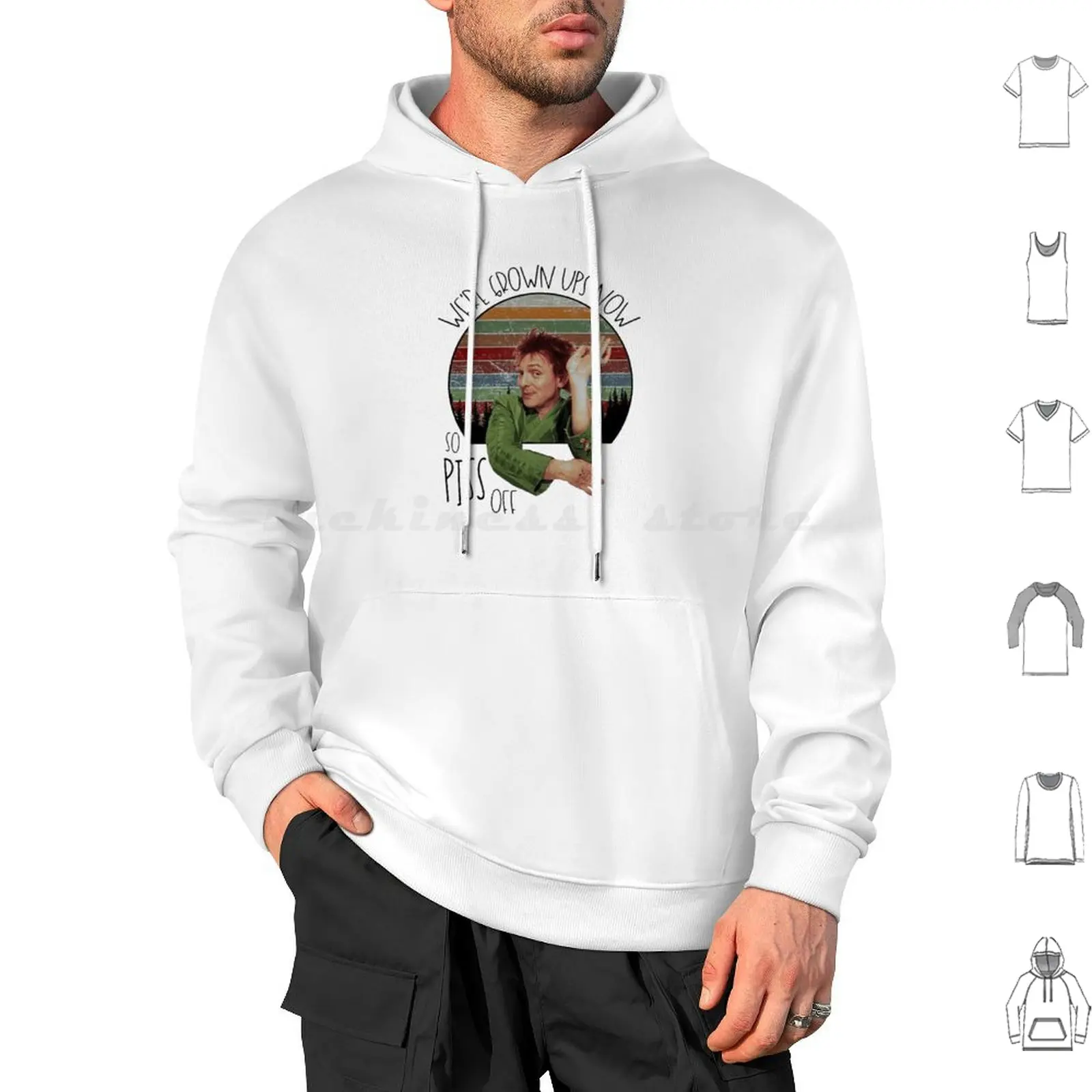 Drop Dead Fred We're Grown Ups Now So Pis Off Hoodie cotton Long Sleeve Off Drop Vintage Grown Ups So Drop Dead Fred