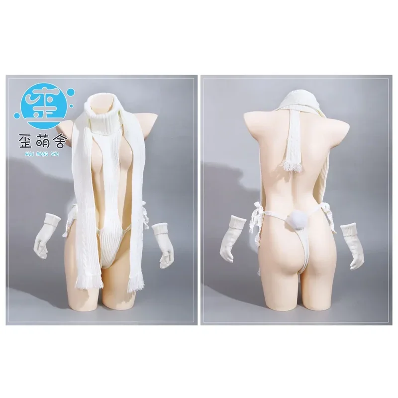 Dishwasher Anime Cosplay 2b Cosplay Costume Women Anna Lydia Destroyer Sweater Sexy White Sheep Sweater Cute Lingerie Women