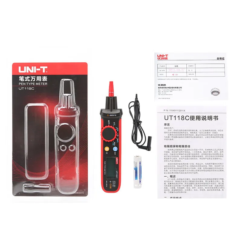 600V AC DC Tester UT118C Digital Multimeter For Dark Environment Testing CAT III 600V Safety Rating CAT IV 300V Safety Rating