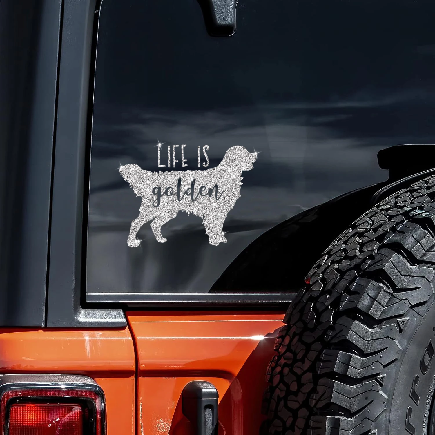 Life Is Golden Stickers Flash Silver Car Decals Car Stickers