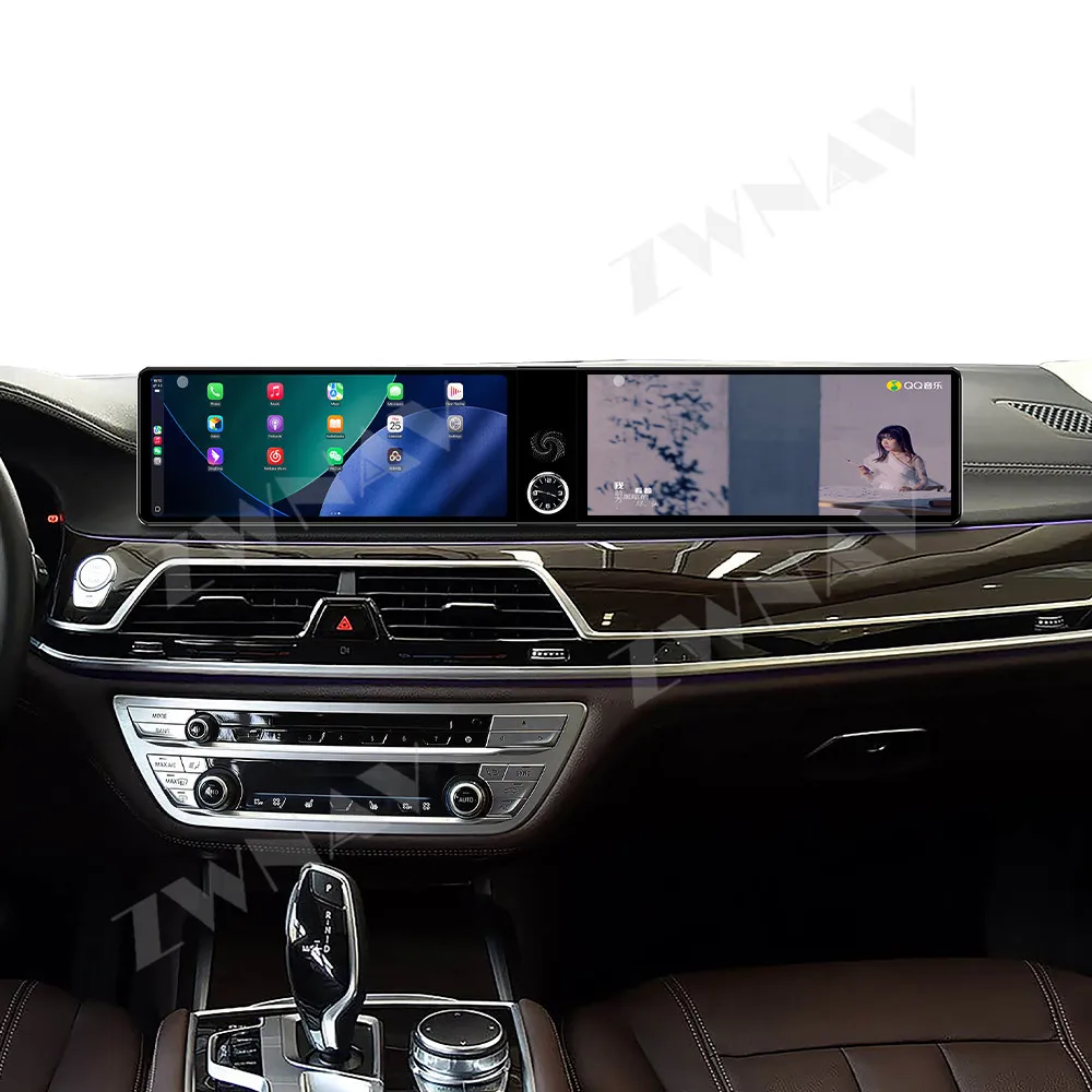 Sleek Dual 12.3 Inch HD Touch Display Android 13 Stereo CarPlay GPS Navigation Car Radio For BMW 7 Series G11 G12 2015-2017 EVO