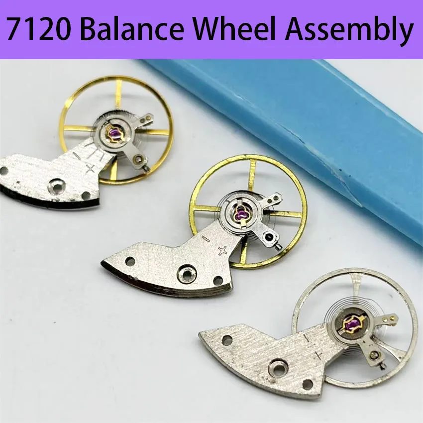 3pcs Watch Repair Parts Full Pendulum Balance Wheel Assembly for 7120 Movement Watch Disassembly Accessories