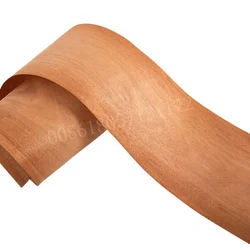 Custom Natural Mahogany Wood Veneer, 2 Pieces, Crown Cut Grain, about 0.2-0.3mm thick, for DIY Furniture & Woodworking