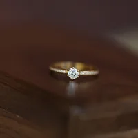 Bague en argent Sterling 925 plaqué or 14 carats, Zircon brillant pour femmes, bijoux de mariage de tempérament exquis 3