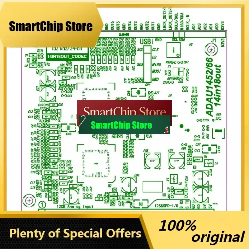 SmCpADAU1466/ADAU1452+CS42448 14 IN And 18 Out DSP Audio Decoding Module