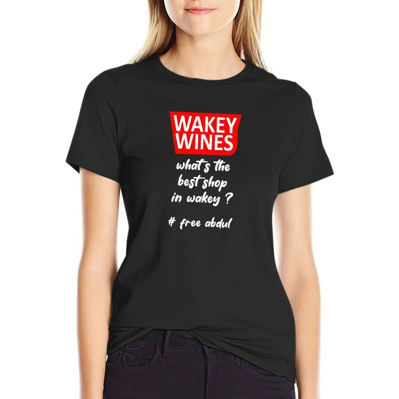 

wakey wines shop T-Shirt plus size tops oversized sports fans t-shirts for Women graphic tees funny