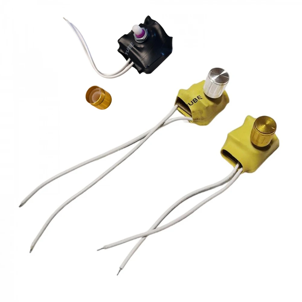 1A/2A/3A Rotary Dimmer Switch Knob Stepless Dimming Control Module for Lamp Tungsten Halogen Incandescent Bulb Gold/Silver Knob