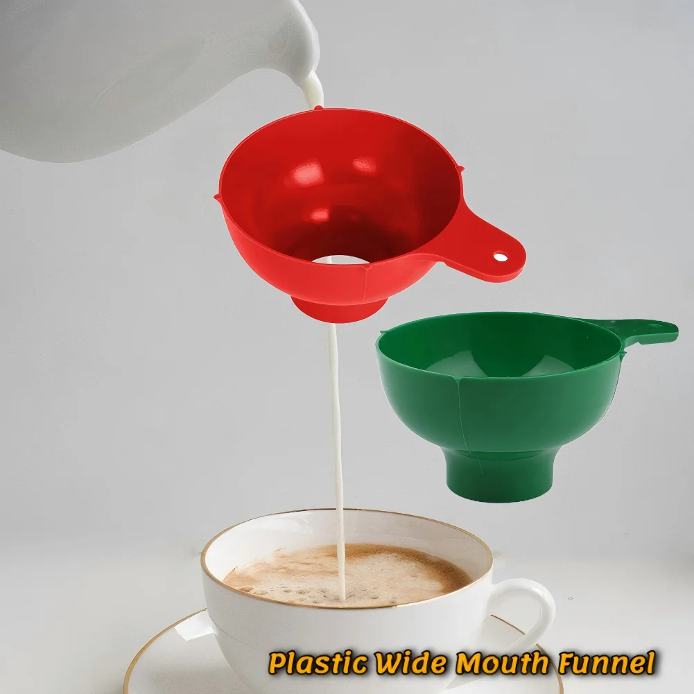 High-end Wide Mouth Funnel Plastic Popular Salad Dressing Liquid Wide Tools Gadgets Mouth Hopper Funnel Kitchen Canning Filter