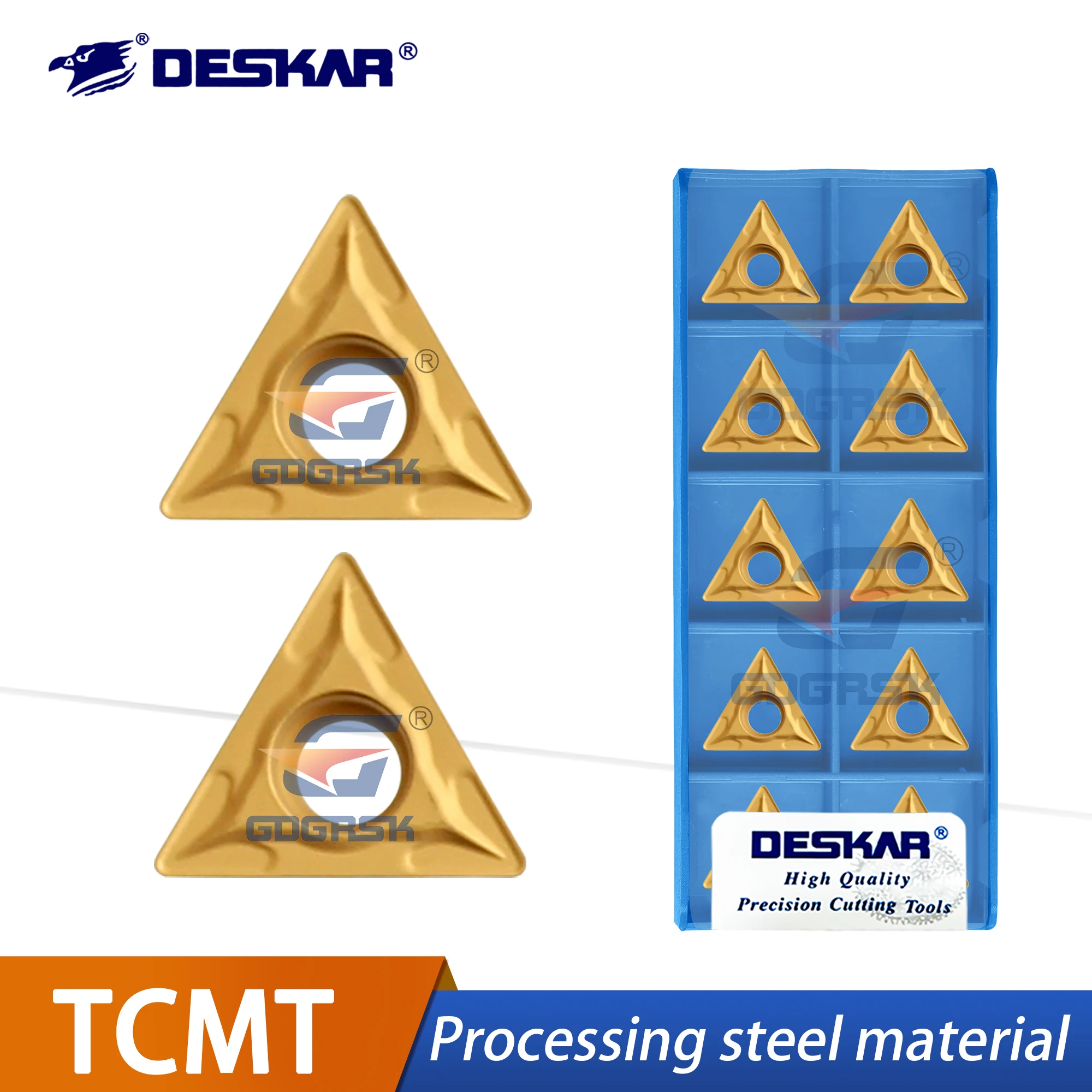 

DESKAR 100% оригинальный токарный станок с ЧПУ, токарное лезвие TCMT110204 TCMT110208 LF9018, внешний круглый треугольный режущий инструмент из нержавеющей стали