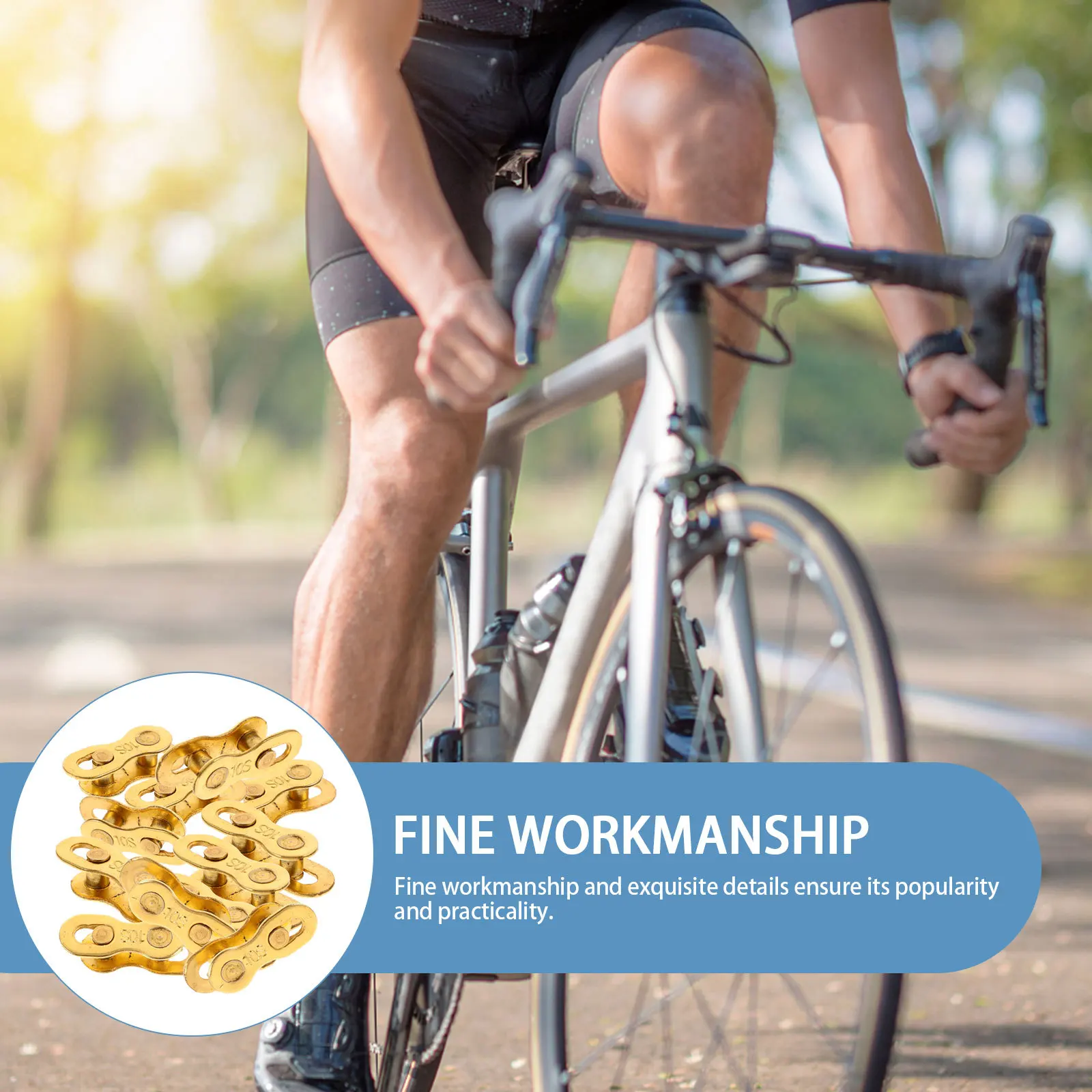 24Pcs Bike Chain Joints Steel Connectors Durable Replacement for Mountain Bikes Smooth Edges Easy Installation