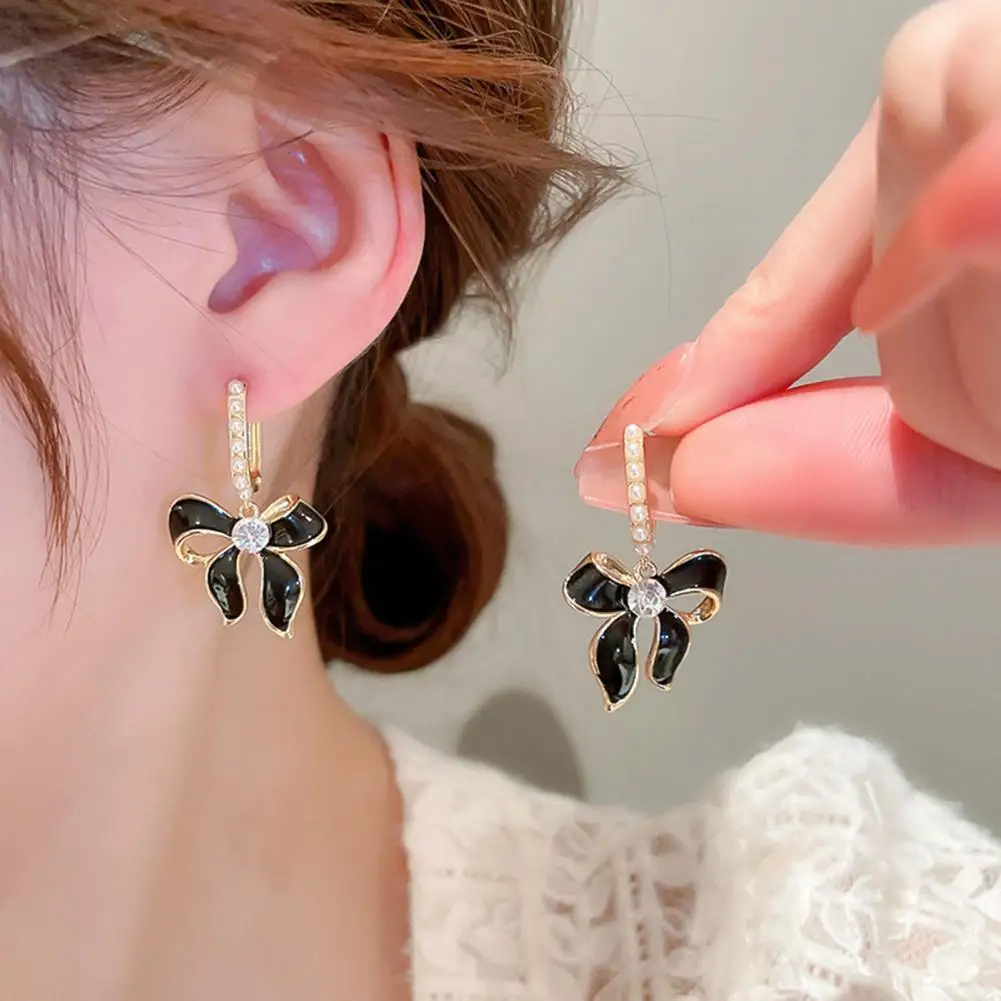 1 Pair Chic Cute Butterfly Drop Earrings Fashion Item Drop Earrings Luxurious Butterfly Earrings Women Accessories