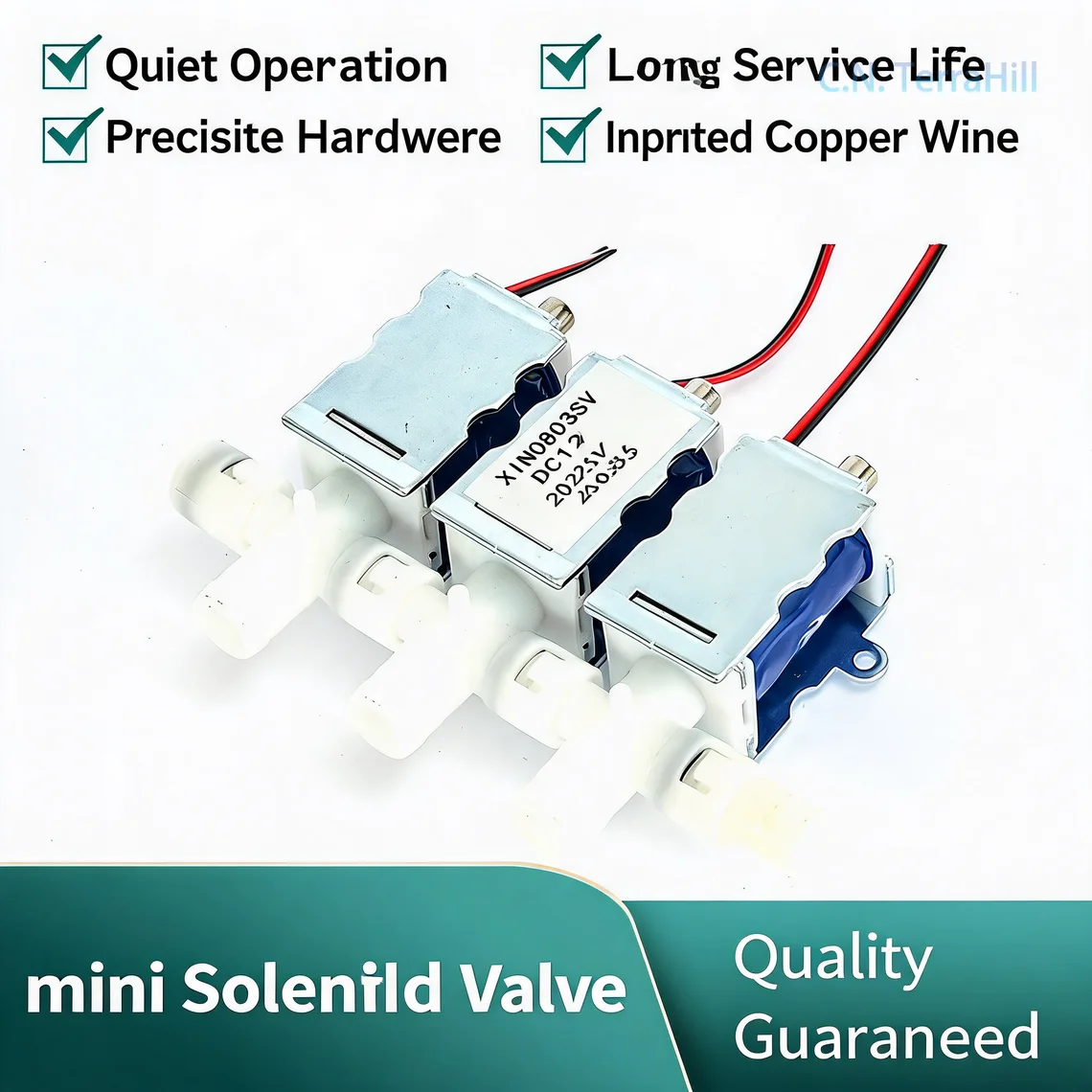 Miniature DC 12V Normally Open Plunger Solenoid Valve 0802SV-2 for Water Air Oil