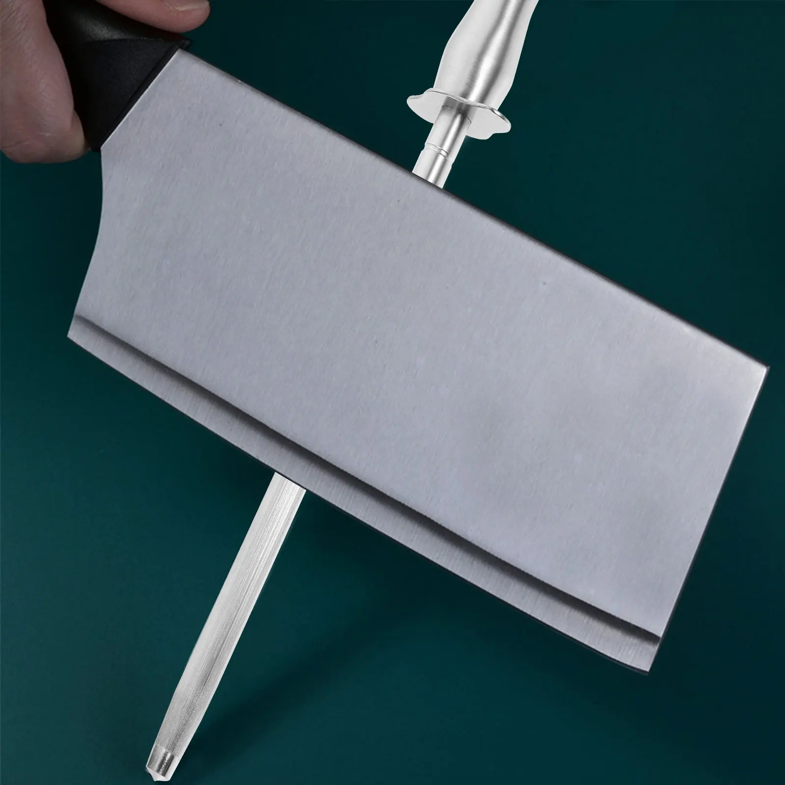 

Handheld Sharpening Rod Stainless Steel Knife Sharpener Tool Honing Stick Butcher Multi Functional Long