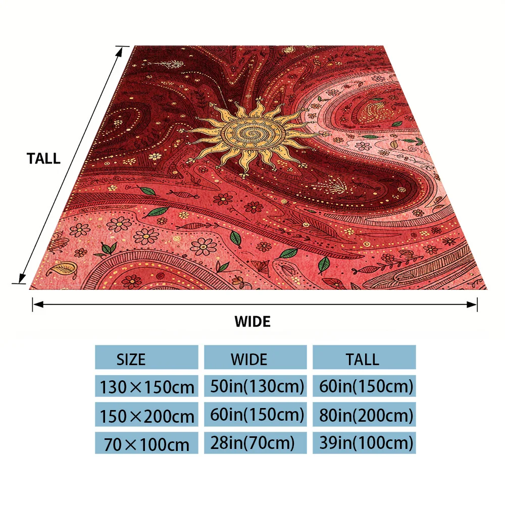 Sun Vibe Flannel Blanket Warm Soft Halloween Christmas Couch Warm Cozy Decorative Decor Gift for All Season