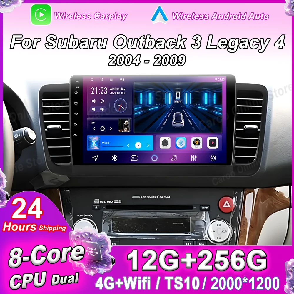 Android Radio For Subaru Outback 3 Legacy 4 2004 2005 2007 2008 2009 Car Video Multimedia Player GPS Bluetooh HD Screen Auto Too
