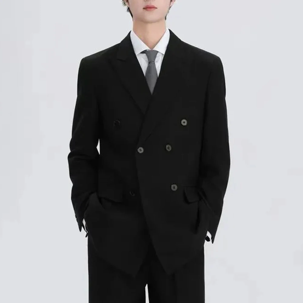 

Mens Autumn Slim Fit Business Casual Suit Jacket Fashion Youth Elegant Commute Campus Formal British Top Men'S Clothing 2026 New