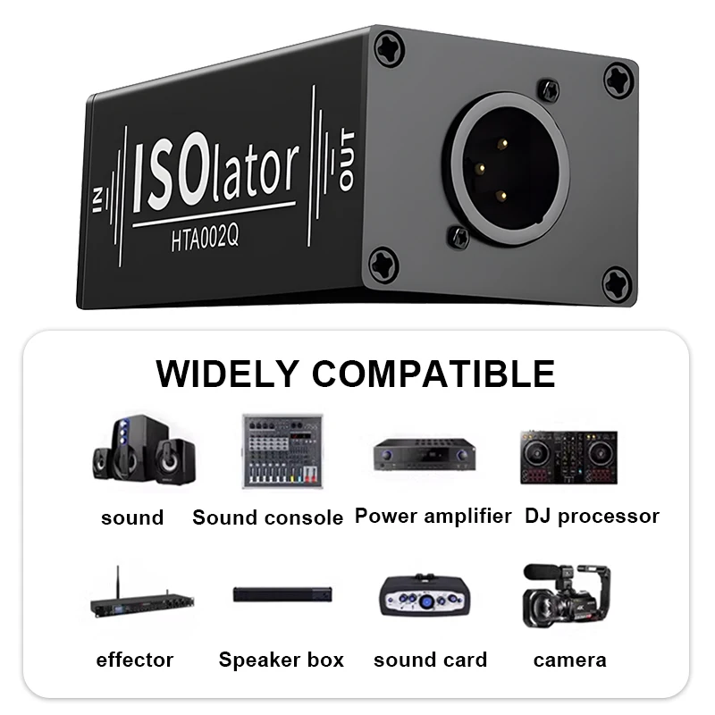 Mono XLR Audio Isolator 1Pcs Mixer Noise Cancellation Audio Current Acoustic Filter Noise Reducer for Audio System