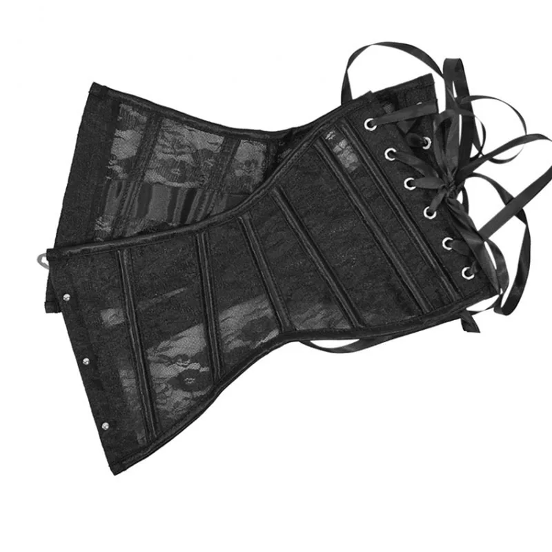 Short Torso Gothic Corset Lace Bustiers Corsets Underbust Steel Bone Waist Trainer Corset Slimming Waist Modeling Strap Women