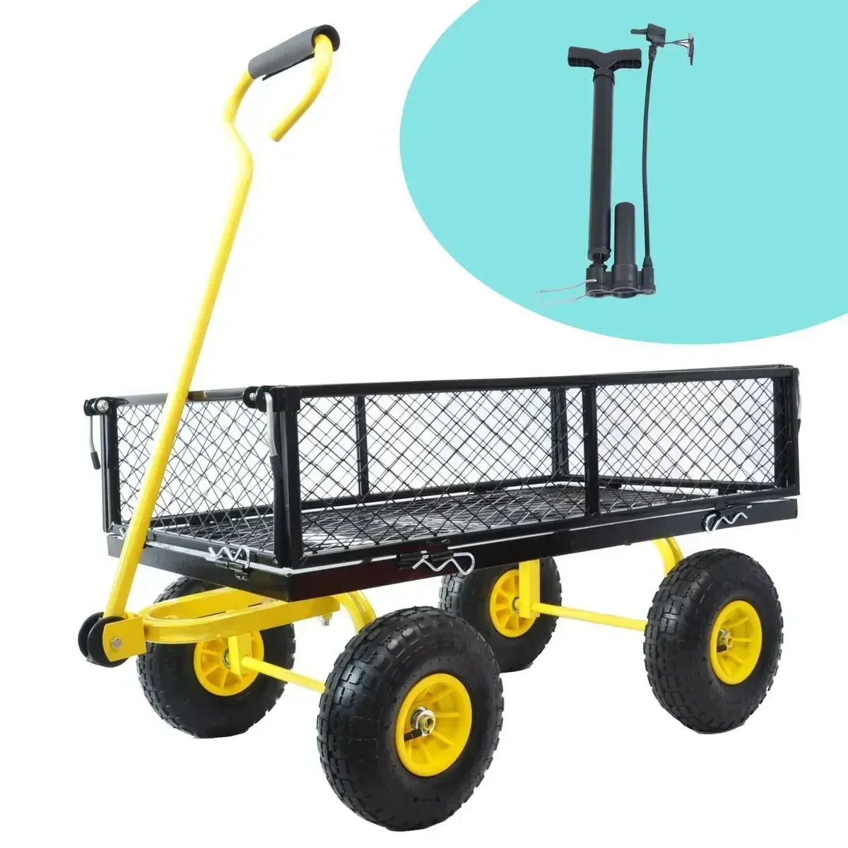 Internet celebrity Tool cart, trolley, flatbed truck, trailer, slot car, foldable network car side gear removable grid pull cart
