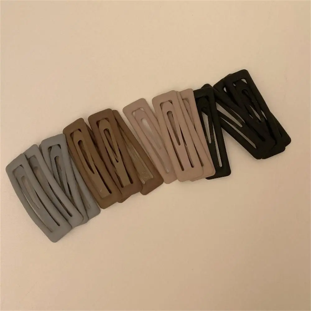 1PC New Trendy Grey Color Black Color Hair Accessories Matte Hair Clip Rectangle Shape Hairpins Headwear