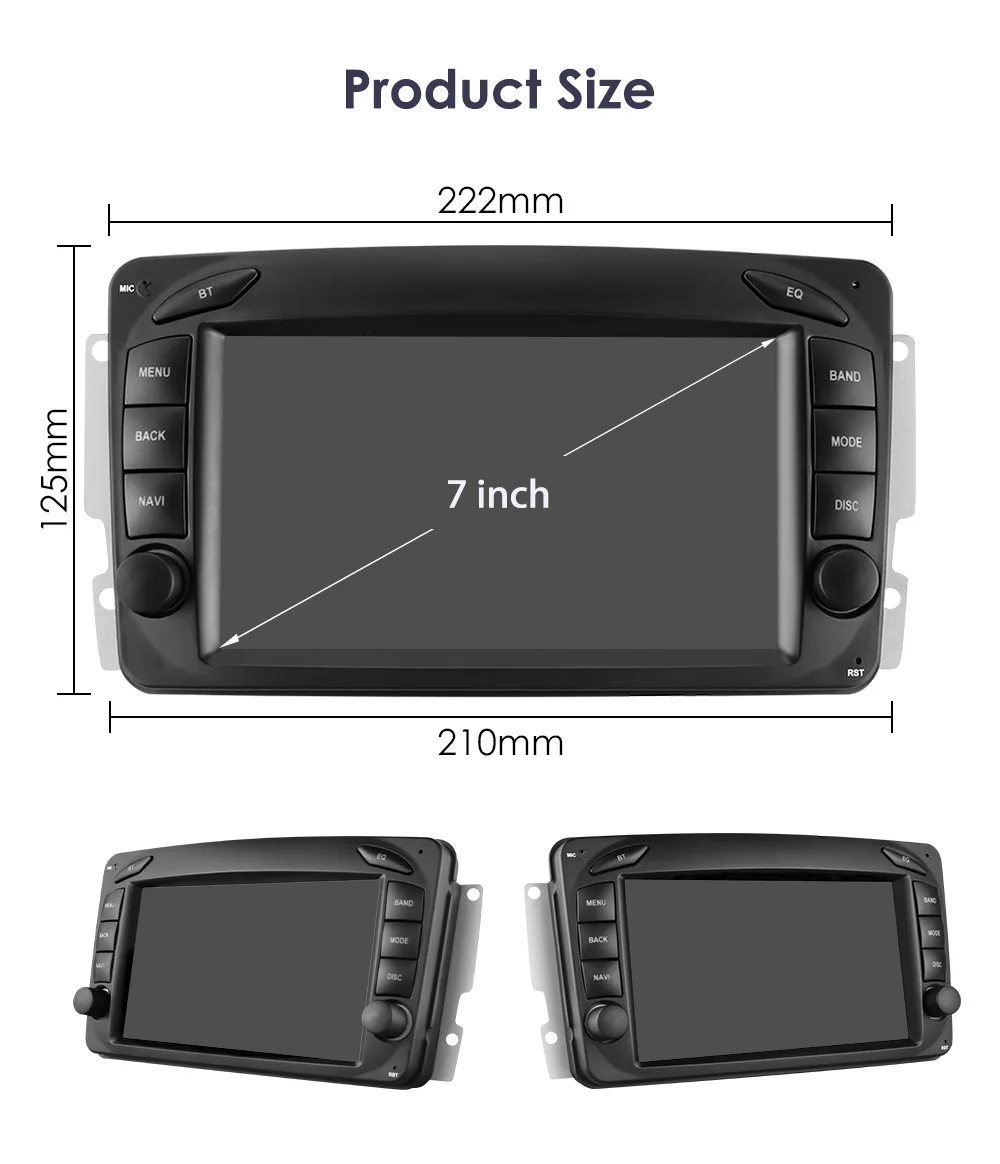 Wireless CarPlay GPS Android Car Radio Navigation For Mercedes-Benz E-Klasse W210 E36 E50 E55 E200 E220 E230 E240 E250 E270 E280