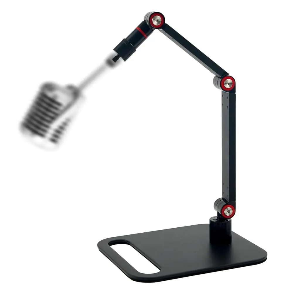 

Free Shipping Microphone Stand Desk, Max Load 3.3lb Adjustable Desktop Mic Arm Stand with Thread Adapters for Podcast Streaming
