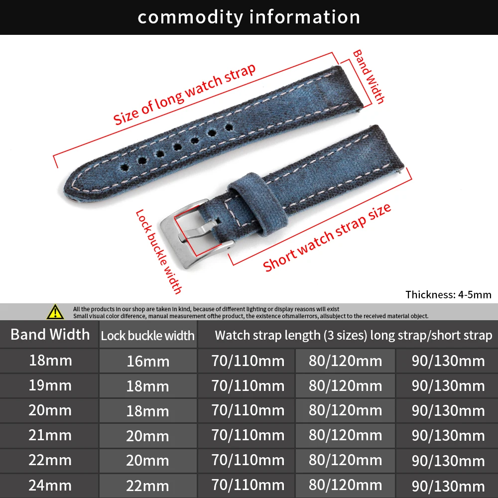 Handmade Canvas Watch Band 18 19 20 21 22 24mm Retro Watchband Men Watch Bracelet Strap Replacement Belt Gray Blue Brown Green
