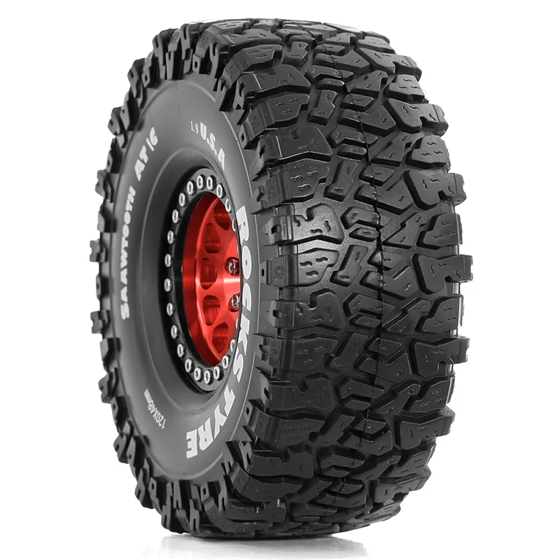 

AT82-4Pcs 120 мм 1,9-дюймовый обод колеса с бисером, набор резиновых шин для 1/10 RC гусеничного автомобиля Axial SCX10 Pro Capra TRX4 D90